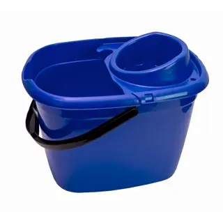 [MD08031-BL] Plastic Mop Bucket 14 Litre w/Wringer - Blue