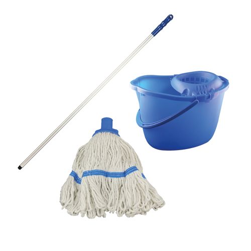 [MD08150-BL] Mop and Bucket Set - Blue