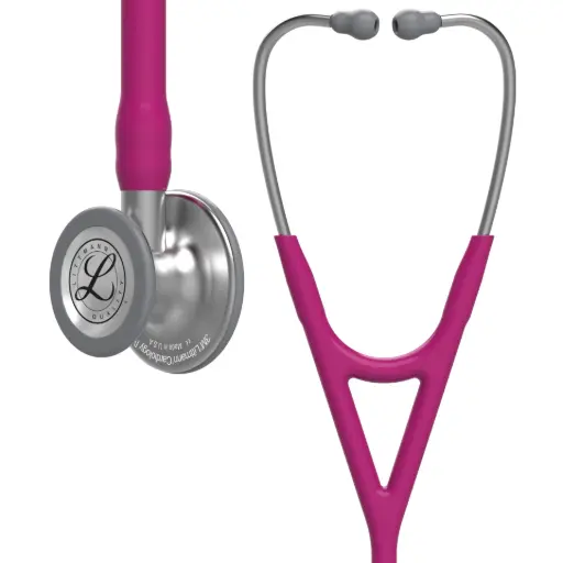 [MD08442] 3M™ Littmann® Cardiology IV™ Diagnostic Stethoscope, Standard Finish Chestpiece, Raspberry Tube, Stainless Stem and Headset, 69 cm, 6158 