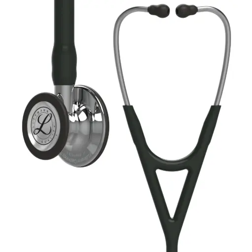 [MD08446] 3M™ Littmann® Cardiology IV™ Diagnostic Stethoscope,  Mirror Finish Chestpiece and Stem, Black Tube, Stainless Headset, 69 cm, 6177 