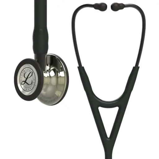 [MD08447] 3M™ Littmann® Cardiology IV™ Diagnostic Stethoscope, Champagne Finish Chestpiece, Black Tube, Smoke Stem and Headset, 69 cm, 6179 