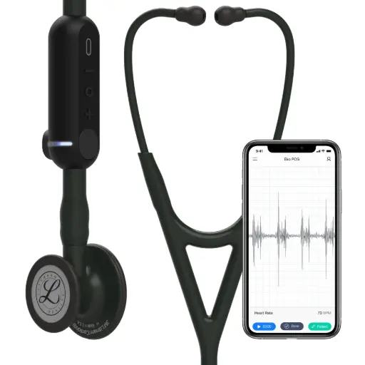 [MD08490] 3M™ Littmann® CORE Digital Stethoscope, Black Chestpiece, Black Tube, Stem and Headset, 69 cm, 8490