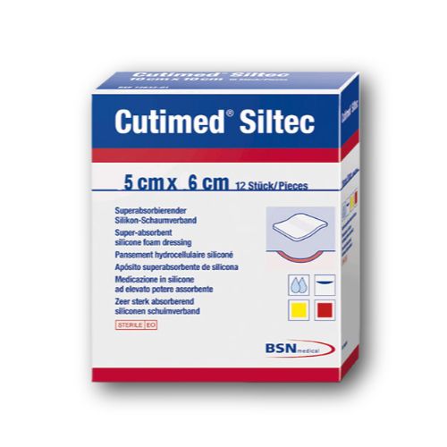[MD08636] Cutimed Siltec - 5cm x 6cm - Pack of 10