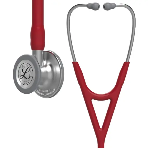 [MD08684] 3M™ Littmann® Cardiology IV™ Diagnostic Stethoscope, Standard Finish Chestpiece, Burgundy Tube, 69 cm, 6184