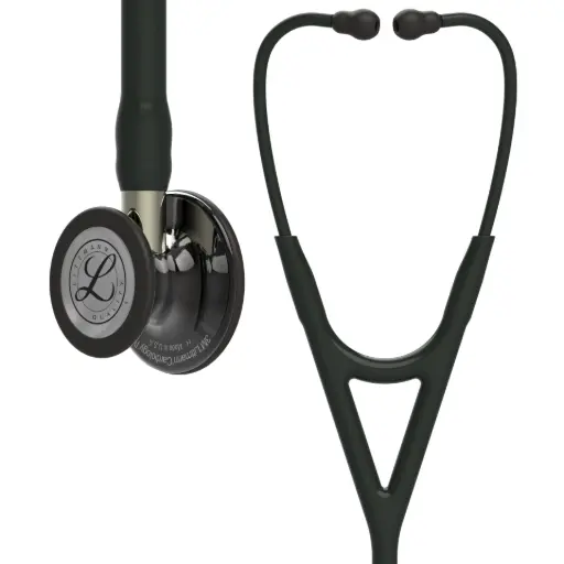 [MD08689] 3M™ Littmann® Cardiology IV™ Diagnostic Stethoscope, High Polish Smoke Finish Chestpiece, Black Tube,  Champagne Stem and Black Headset, 69 cm, 6204 
