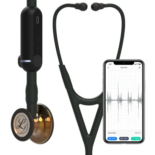 [MD08863] 3M™ Littmann® CORE Digital Stethoscope, High Polish Copper, Black Tube, Stem and Headset, 69 cm, 8863
