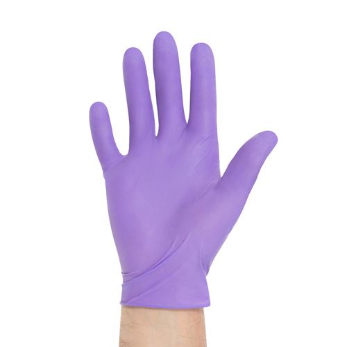 [MD09390-L] Purple Nitrile Powder Free Non-Sterile Gloves x 50 - Large