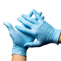[MD09421-M] Medical Grade Blue Nitrile Gloves Powder-Free - Medium (9377A7) X 200