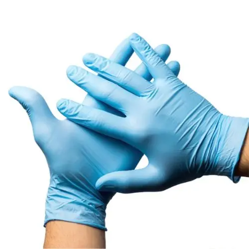 [MD09424-L] Medical Grade Blue Nitrile Gloves Powder-Free x 100 - Large