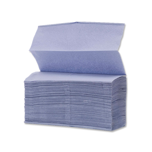 [MD09474] Blue V fold Interleaf Hand Towel 1ply x 5000