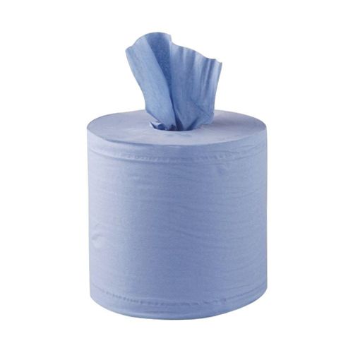 [MD09781] Centrefeed 2-ply Towel Roll - Blue 168mm x 120m x 6