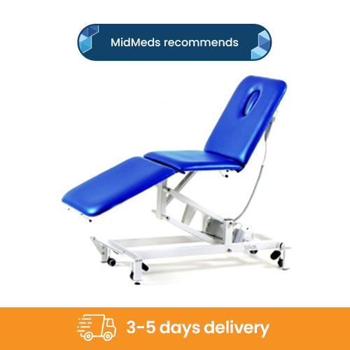 [MD09863-3-MB] STABIL KOMFORT 3-Section Electric White Frame - Mid Blue