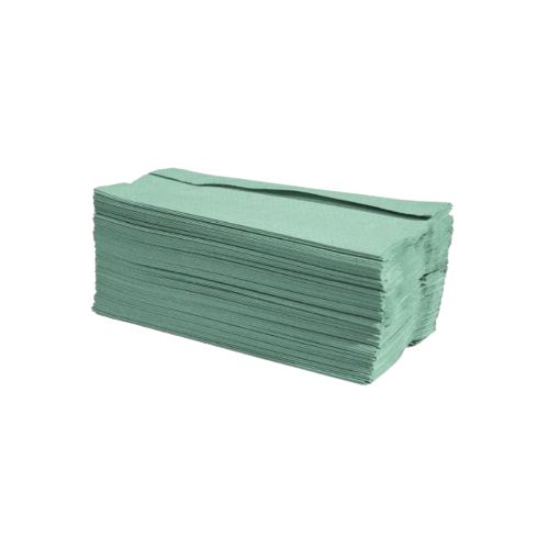[MD09987] Essentials Recycled C-Fold Hand Towels - Green, 1-Ply x 2880