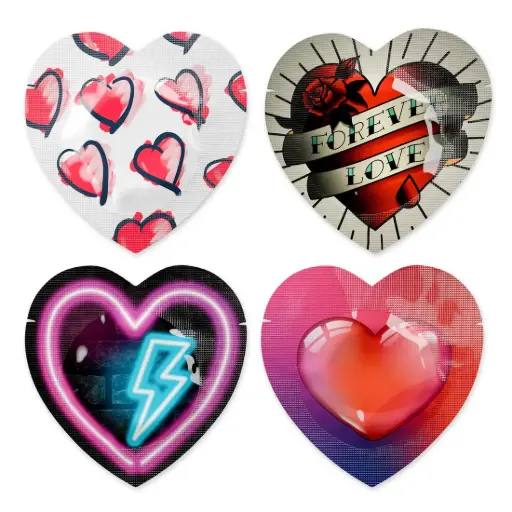 [MD10027] Pasante Heart Condoms x144