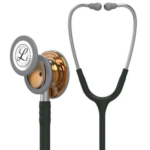 [MD10076] 3M™ Littmann® Classic III™ Stethoscope, 5646, Limited Edition, High Polish Copper Chestpiece, Black Tube, 69 cm