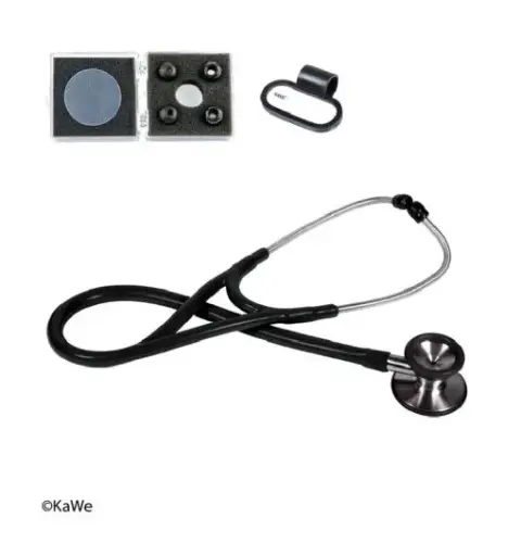 [MD12519] Profi-Cardiology stethoscope, stainless steel, black