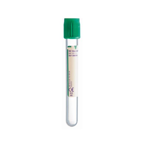 [MD367885] BD Vacutainer Lithium Heparin Plasma+ Tube, 6mL, DrkGrn x100