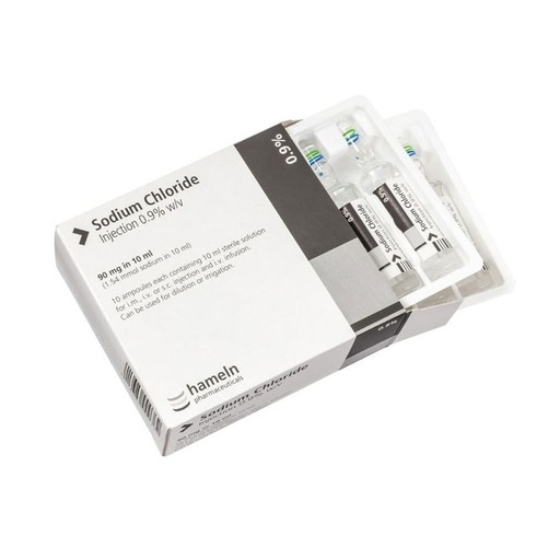 [MD92961] Sodium Chloride Injection 0.9% 10ml (glass ampoules)x10