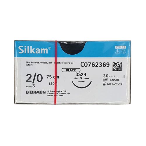 [MDB62369] BB 3/8 circle R.C., 24mm,75cm,Black,2-0 (3) x 36