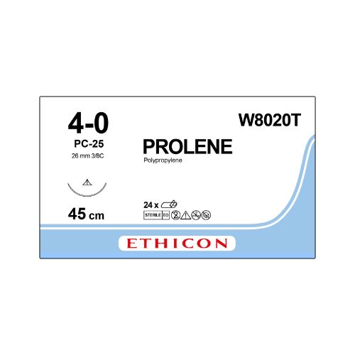 [MDW8020T] Prolene 4/0 Blue 26mm 3/8 Conventional Cutting Needle x 24