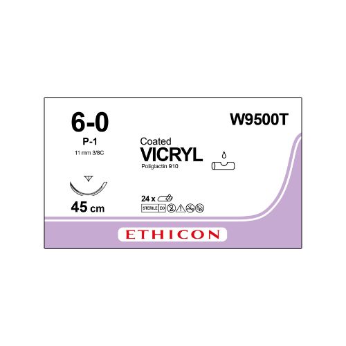 [MDW9500T] Coated Vicryl 6/0 Undyed 11mm RC Prime Needle x 24