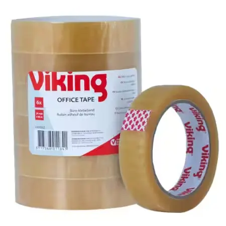 [SP00002] Clear Tape 24mm x 66m Tape - Pack of 6