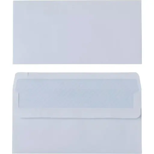 [SP00054] DL White Envelopes (80gsm) Press Seal - Pack of 1000