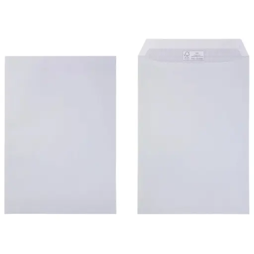 [SP00249] C4 Peel & Seal Envelopes White 100gsm 229x324mm x250