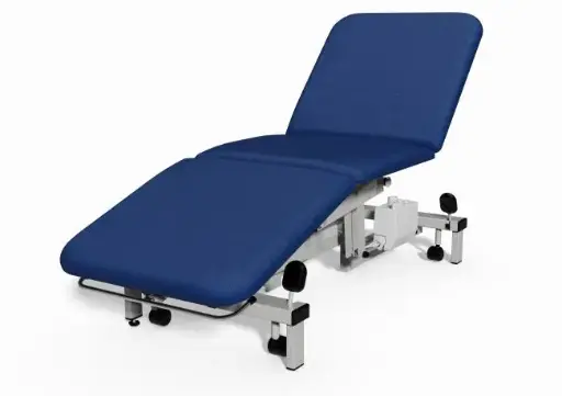 [MD04396-DENIM] Plinth Medical 3 Section Electric Couch - Denim