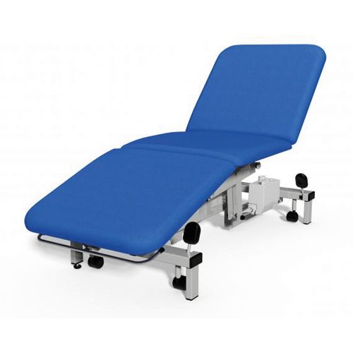 [MD04396-H-OCEAN] Plinth 2000 3 Section Hydraulic Couch - Atlantic Blue