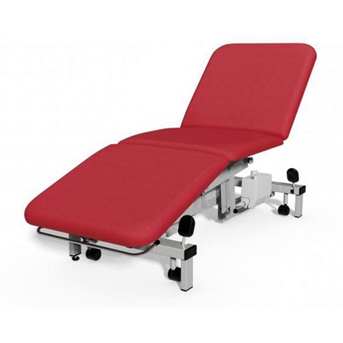 [MD04396-H-RED] Plinth Medical 3 Section Hydraulic Couch - Pillarbox Red