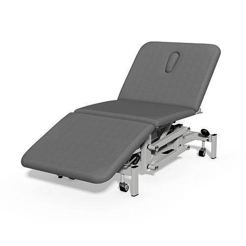 [MD04633-GY] Plinth Medical 3 Section Bariatric Couch - Battleship Grey