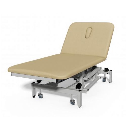 [MD04640-ALMOND] Plinth Medical 2 Section Bariatric Couch - Almond