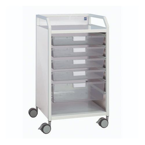 [MD04688-WH] Howarth 1 Trolley - 5 Trays - White