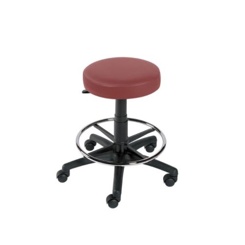 [MD04733-WINE] Gas Lift Stool with Foot Ring - Red Wine
