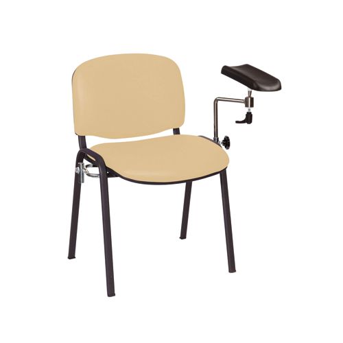 [MD06494-VI-BE] Phlebotomy Treatment Chair Upholstered in Vinyl - Beige