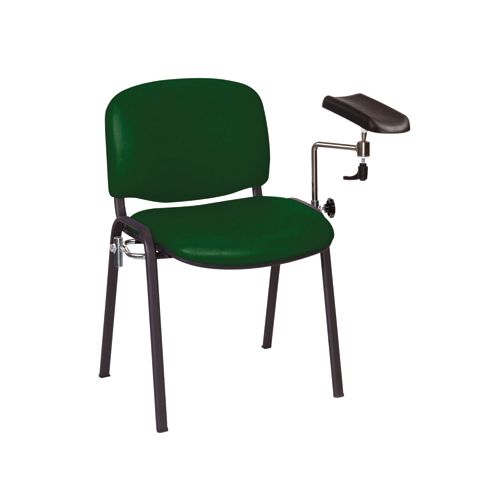 [MD06494-VI-GN] Phlebotomy Treatment Chair Upholstered in Vinyl - Green