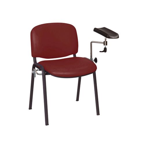 [MD06494-VI-RW] Phlebotomy Treatment Chair Upholstered in Vinyl - Red Wine