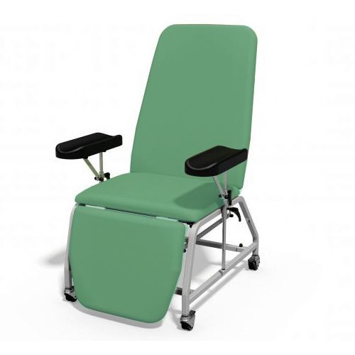 [MD08221-F-APPL] Plinth Reclining Phlebotomy Chair - Fixed Feet - Applemint
