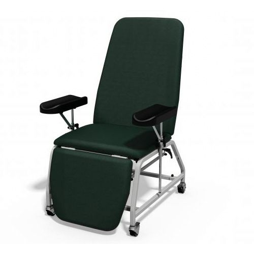 [MD08221-F-RAIN] Plinth Reclining Phlebotomy Chair - Fixed Feet - Rainforest
