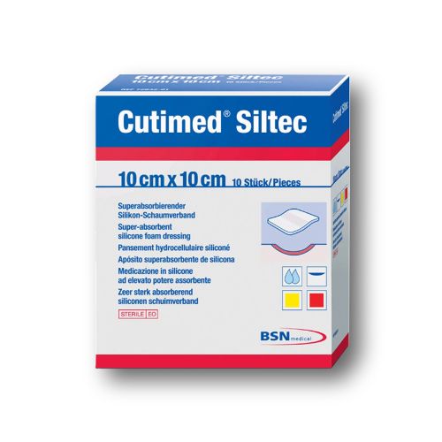 [MD08637] Cutimed Siltec - 10cm x 10cm - Pack of 10