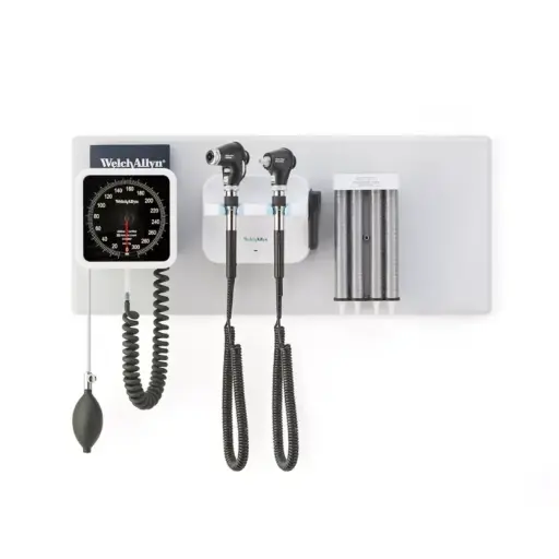 [MD10054] Welch Allyn 777 Wall Set with PanOptic Basic LED Ophthalmoscope and MacroView Basic LED Otoscope
