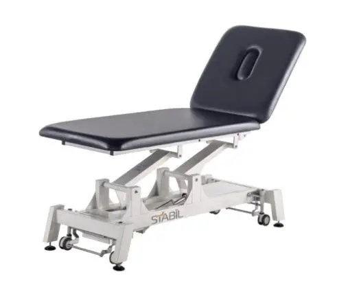 [MD10110] Klinical 2-Section Couch, White/Navy, Electric Backrest