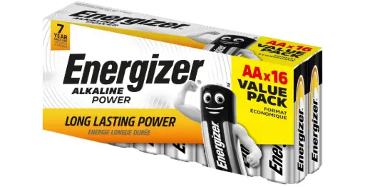 [SP00138] Energizer AA Alkaline Batteries Power LR6 1.5V Pack of 16