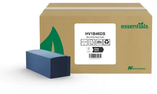 [MD01188] Northwood Blue V-Fold 1ply Hand Towel x4680