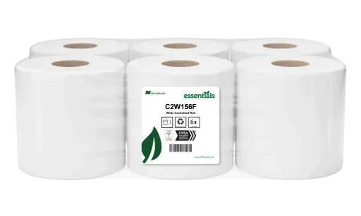 [MD10168] Northwood Essentials Centrefeed Roll White 2 Ply 150m x6