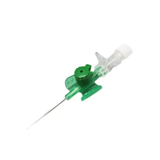 [MD10143] IV Cannula with Injection Valve and Wings 18G - Green x1