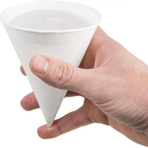 [SP00395] 5000 Water Cones - 4oz White Biodegradable x 5000