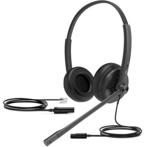 [SP00414] Yealink Dual Wired Headset Over-the-head Noise Cancelling Microphone Stereo YHS34 Black x 1