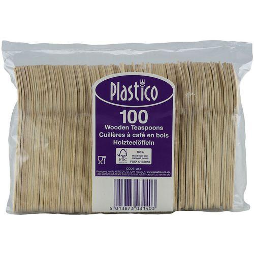 [SP00415] Wooden Disposable Tea Spoons x 100